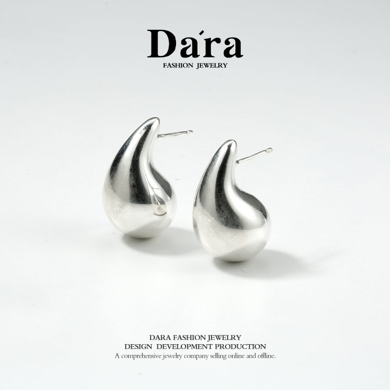 DARA s925 silver drop-shaped European and American style personalized earrings FYE-04701100