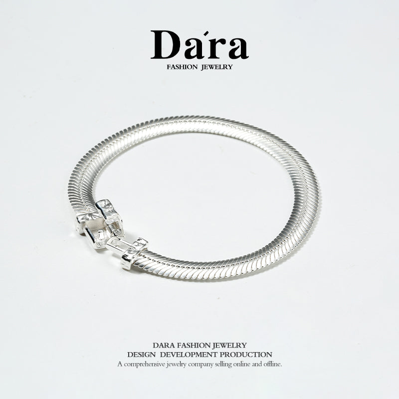 DARA 925 Silver Dragon Scale Fashion Bracelet FYS-01261100