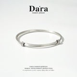 DARA 999 sterling silver plain circle bracelet FYS-00392700