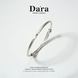 DARA 999 sterling silver plain circle bracelet FYS-00392700