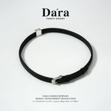 DARA 925 Silver Leather Niche Light Luxury Necklace FYL-02371109