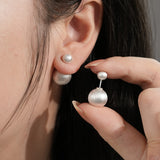 Della 925 silver fashionable personalized earrings, about 5.12g, FYE-02571100