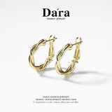 DARA 925 Silver Fashionable Elegant Earrings Approximately 3.96g FYE-00482300
