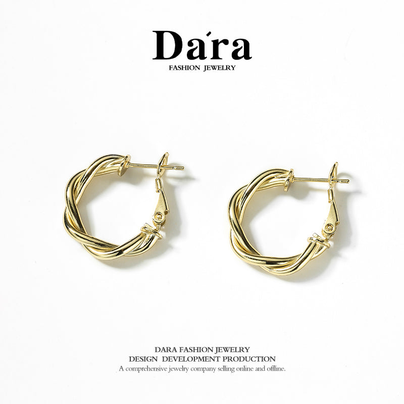 DARA 925 Silver Fashionable Elegant Earrings Approximately 3.96g FYE-00482300