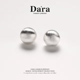 DARA 925 silver simple fashionable personalized earrings about 6.18g FYE-02731100
