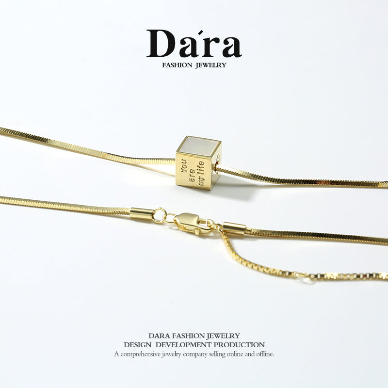 DARA 925 Silver Fashionable Personalized Necklace, Approximately 7.3g, FYL-0625201