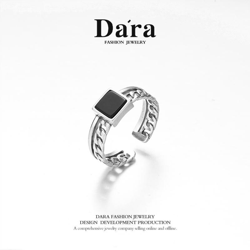 DARA 925 silver vintage design ring about 3.1g FYJ-00732609