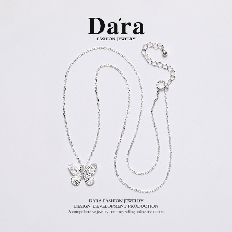 DARA 925 silver products S925 silver butterfly necklace FYL-12961100