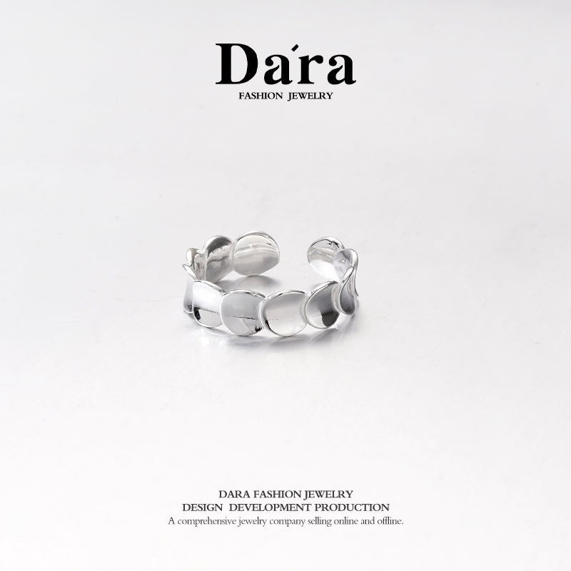 Dara 925 Silver Simple Personality Opening Ring About 2.7g FYJ-00601100
