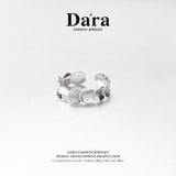 Dara 925 Silver Simple Personality Opening Ring About 2.7g FYJ-00601100