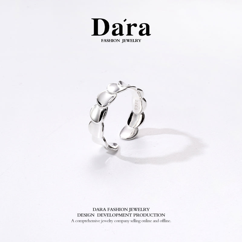 Dara 925 Silver Simple Personality Opening Ring About 2.7g FYJ-00601100