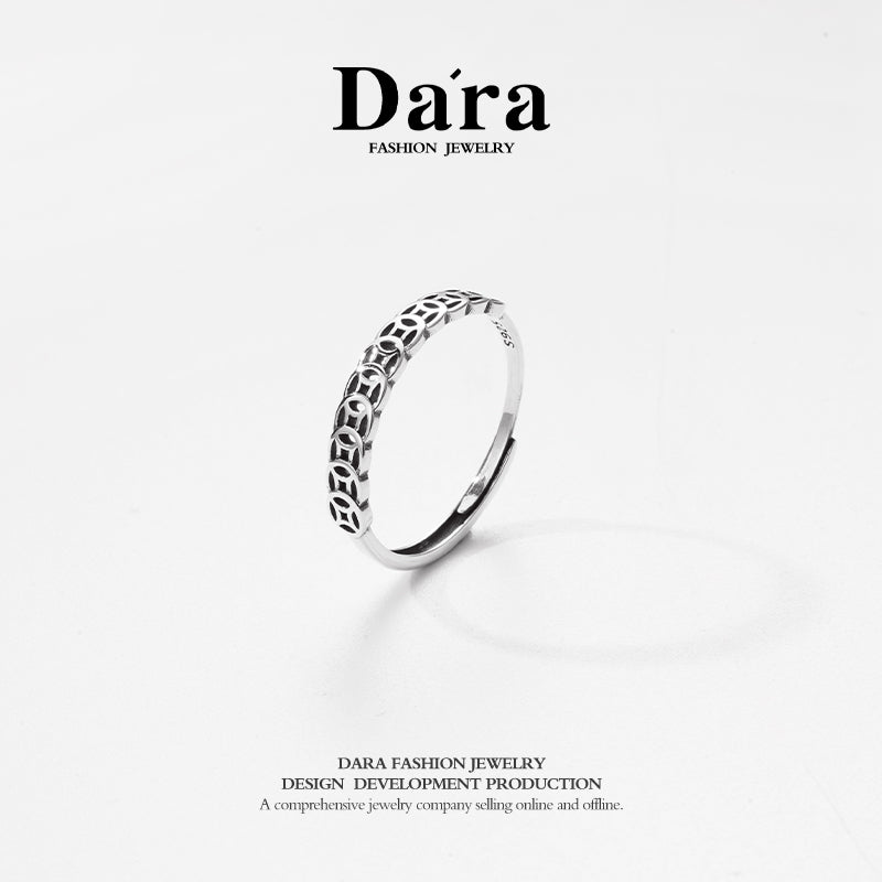 DARA 925 Silver Personalized Mix-and-Match Ring, Approximately 1.2g, FYJ-00132600