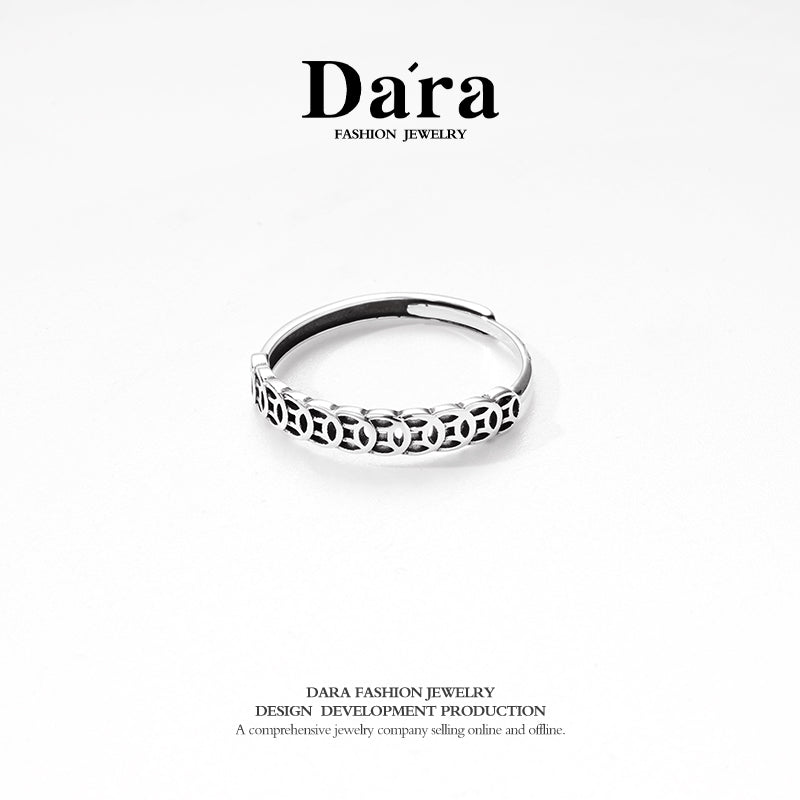 DARA 925 Silver Personalized Mix-and-Match Ring, Approximately 1.2g, FYJ-00132600