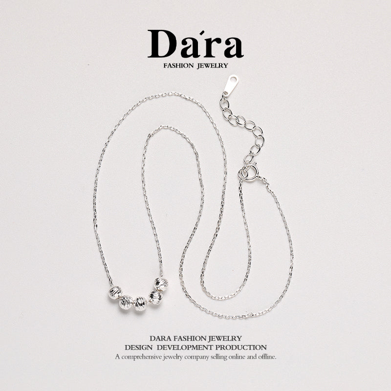 Dara Small Round Bead S925 Silver Necklace For Women FYL-08911100