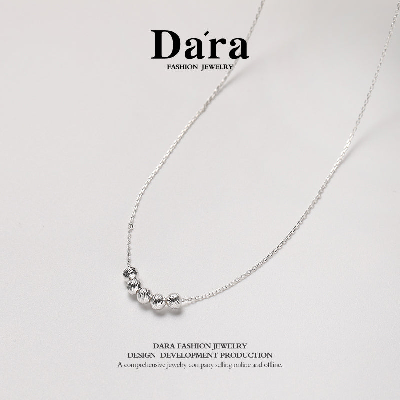 Dara Small Round Bead S925 Silver Necklace For Women FYL-08911100