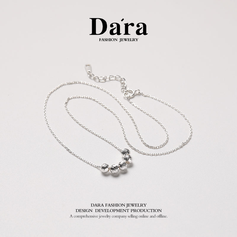 Dara Small Round Bead S925 Silver Necklace For Women FYL-08911100