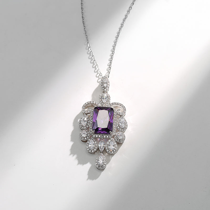 DARA Zirconia Alloy Purple Pendant X2084002