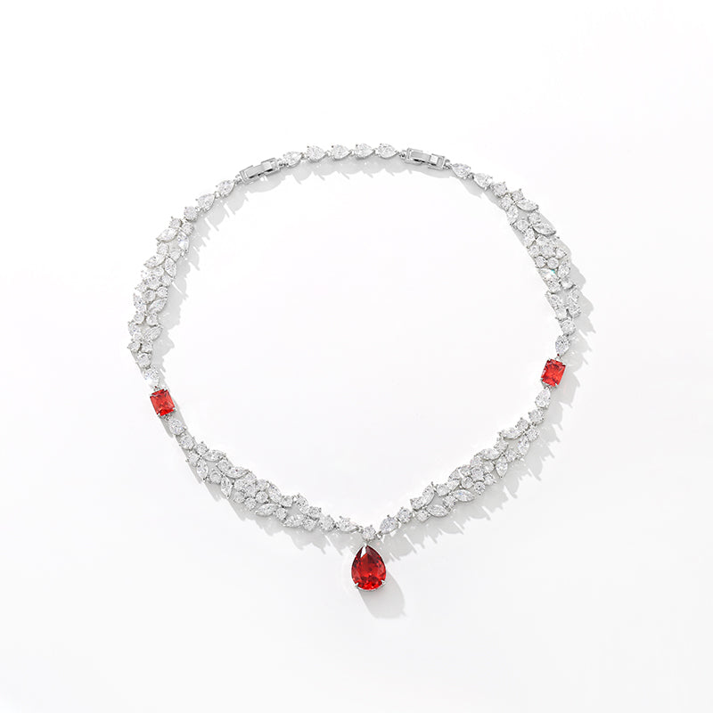 DARA Zirconia Alloy Garnet Necklace X3940001