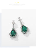 DARA Synthetic Cubic Zirconia Alloy Green Earrings H7056001