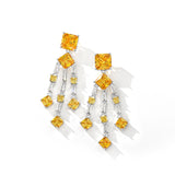 DARA Cubic Zirconia Alloy Yellow Earrings H6826002