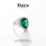 DARA Synthetic Cubic Zirconia Alloy Green Ring J2060002
