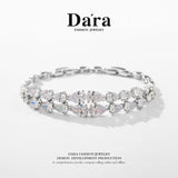 DARA Cubic Zirconia Alloy Silver-White Bracelet S1450001