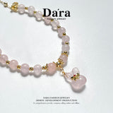 DARA/ Dara Pink Crystal Rabbit Double Layer Bracelet RS3306001