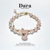 DARA/ Dara Pink Crystal Rabbit Double Layer Bracelet RS3306001