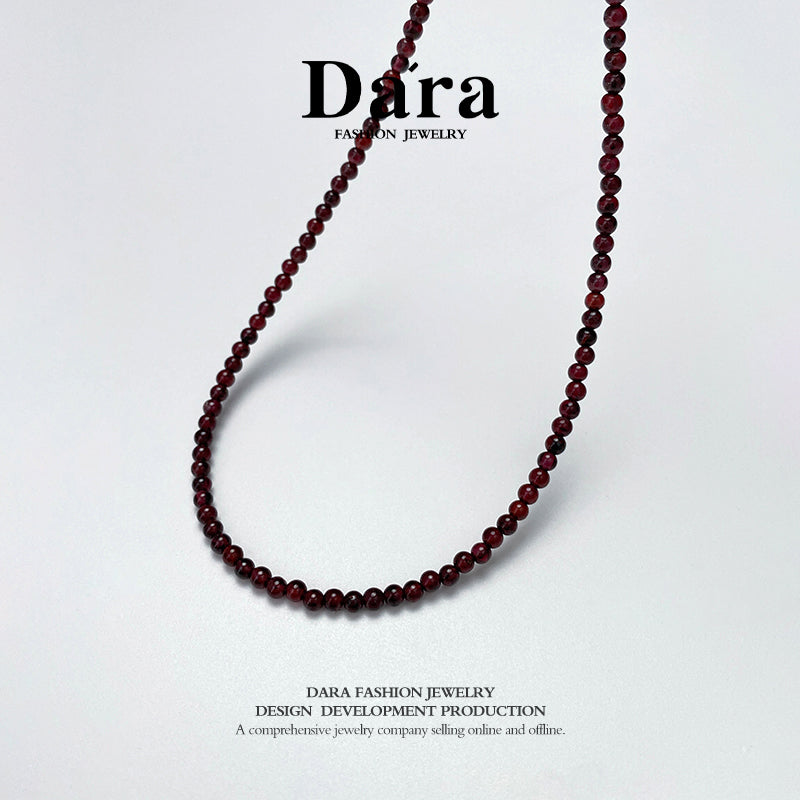 DARA Garnet Necklace (Alloy Chain) X5453001