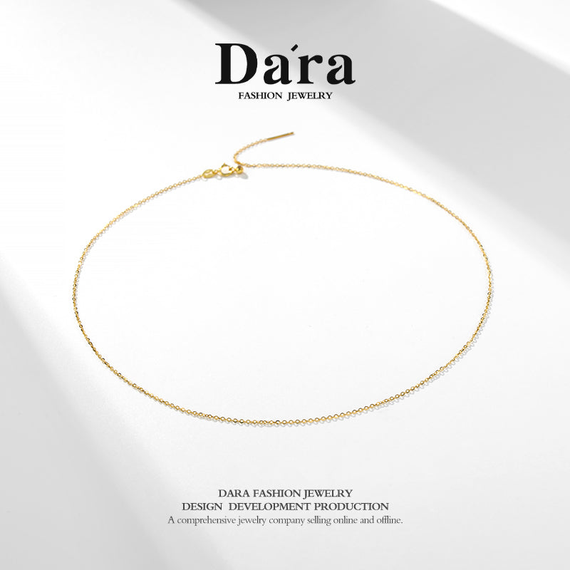 DARA 925 silver champagne gold needle type flash universal chain Y1213006