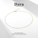 DARA 925 silver champagne gold needle type flash universal chain Y1213006