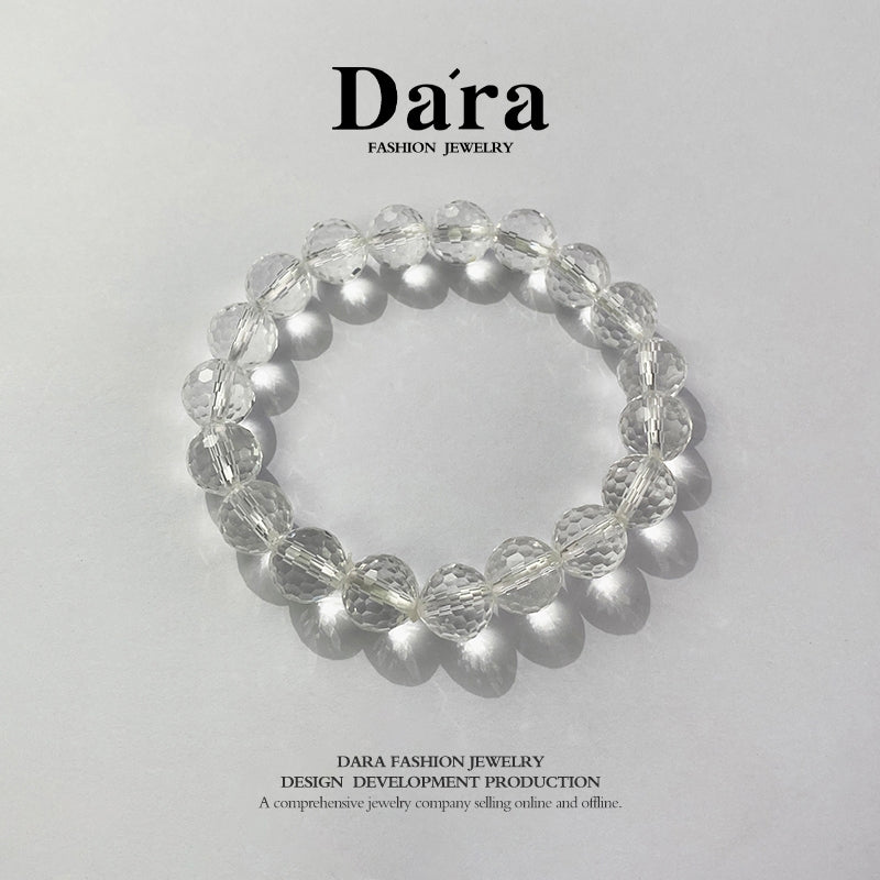DARA 10-11mm White Crystal Bracelet, Recommended by Xiaohongshu Influencers, RS4099001
