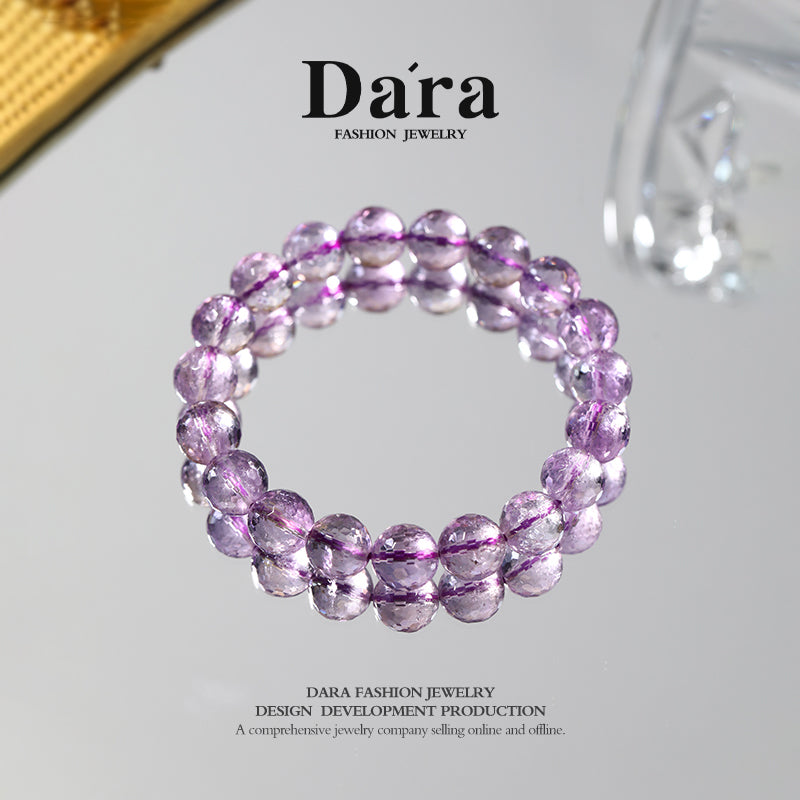 DARA Amethyst 10-10.5mm Beaded Bracelet, Recommended by Red Book Influencer, RS4102001