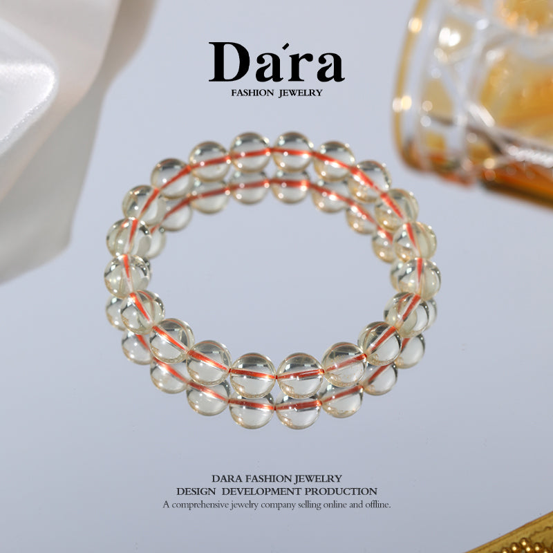 DARA Topaz 9-10mm Elastic Rope Bracelet, Recommended by Red Book Influencers, RS4103001
