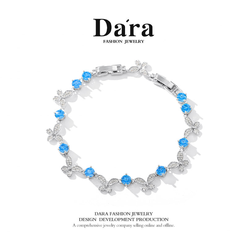 DARA alloy silver-white blue bracelet S1654002