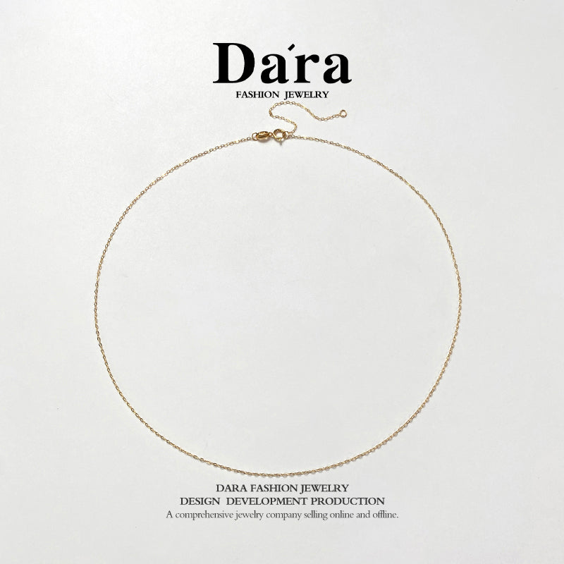 DARA 925 silver chain - silver white O-shaped chain 40+5cm Y1213001