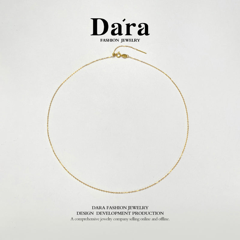 DARA 925 silver champagne gold needle type flash universal chain Y1213006