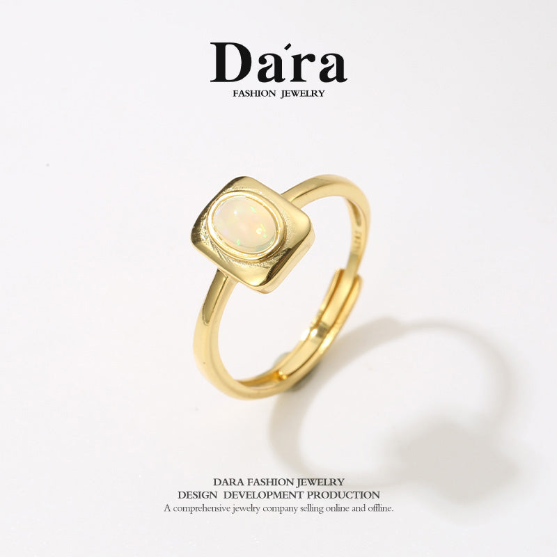 DARA S925 Silver Opal Ring TYJ036001