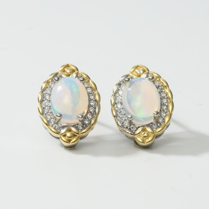 DARA S925 Silver Opal Earrings TYH023001
