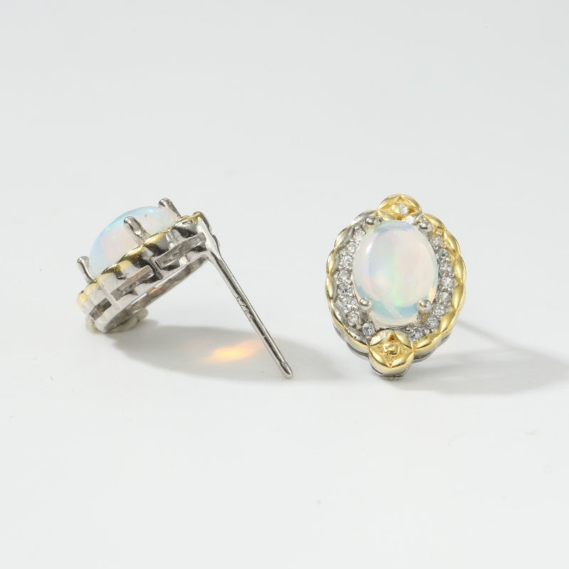DARA S925 Silver Opal Earrings TYH023001