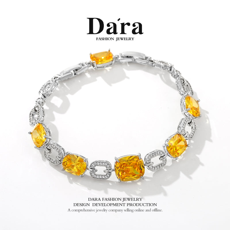 DARA Della Alloy Cubic Zirconia Yellow Bracelet S1648001