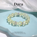 DARA Natural 12-13mm Lemon Yellow Crystal HelloKitty Bracelet RS4240001
