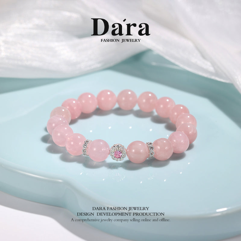 DARA 11-12mm Natural Pink Crystal Alloy Bracelet RS4272001