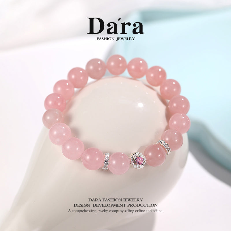 DARA 11-12mm Natural Pink Crystal Alloy Bracelet RS4272001