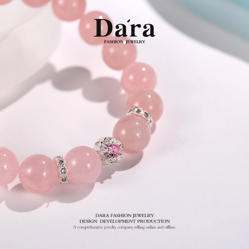 DARA 11-12mm Natural Pink Crystal Alloy Bracelet RS4272001