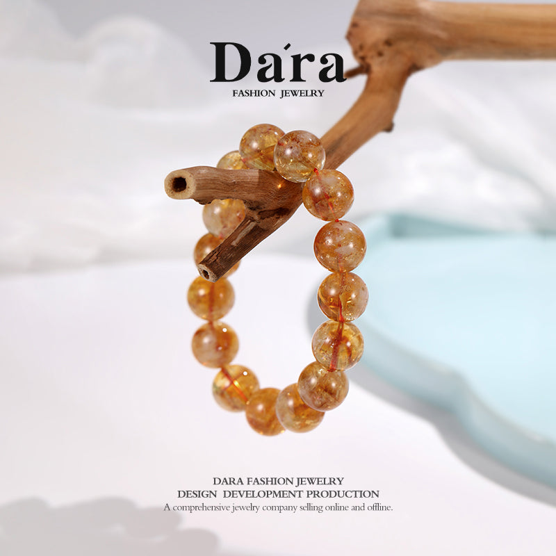 DARA Natural 14-15mm Yellow Tower Crystal Bracelet RS4276001