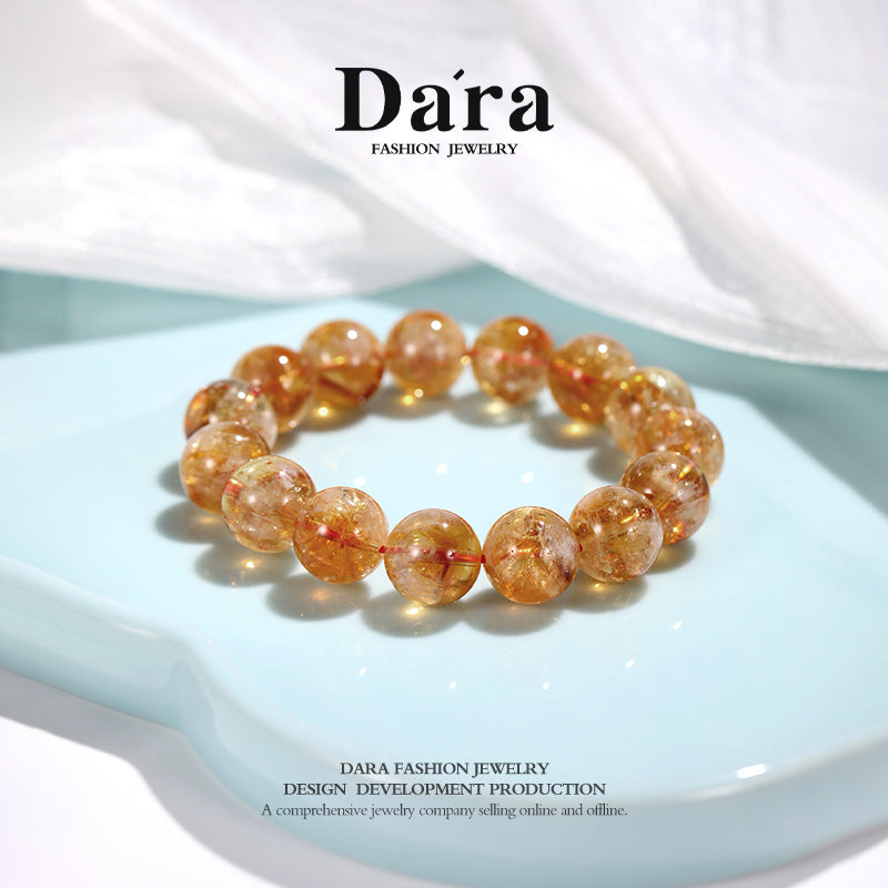 DARA Natural 14-15mm Yellow Tower Crystal Bracelet RS4276001