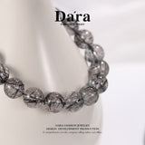 DARA Natural 10-11mm Black Hair Crystal Bracelet RS4262001