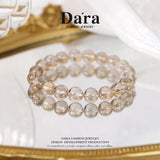 DARA Natural 9-10mm Coffee Gold Hair Crystal Bracelet RS4260001