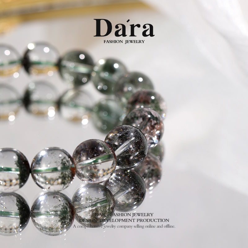 DARA Natural 11-12mm Green Ghost Crystal Bracelet RS4275001